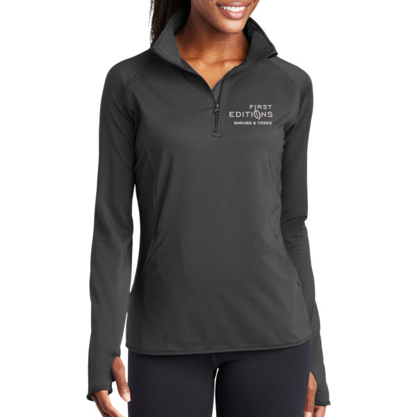 Sport-Tek ® - Ladies Sport-Wick ® Stretch 1/2 Zip Pullover - Embroidered Logo Thumbnail