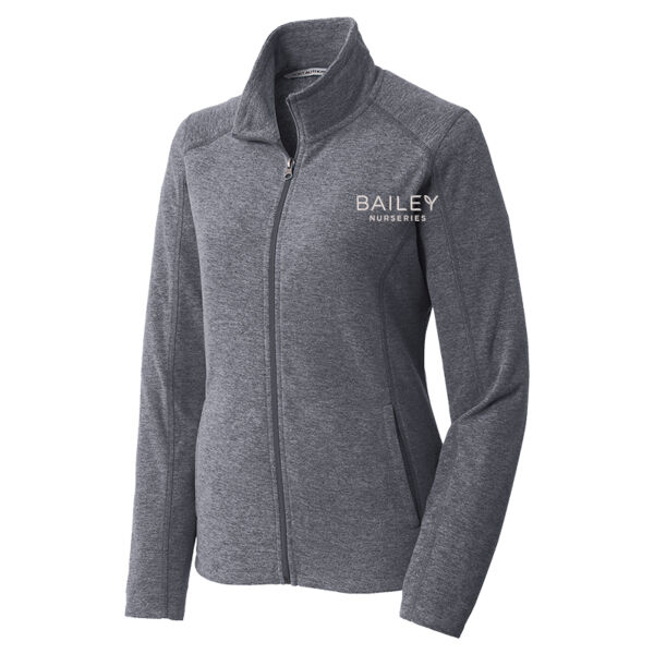 Port Authority - Ladies Heather Microfleece Full Zip Jacket - Embroidered Logo Thumbnail