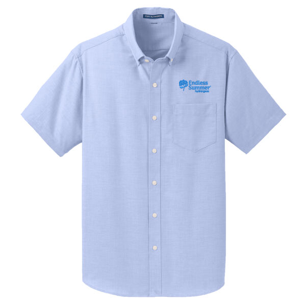 Port Authority - Short Sleeve SuperPro Oxford Shirt - Embroidered Logo Thumbnail