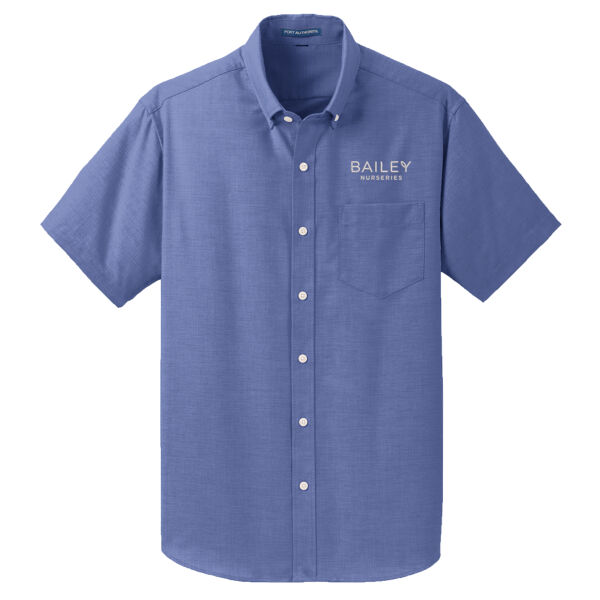 Port Authority - Short Sleeve SuperPro Oxford Shirt - Embroidered Logo Thumbnail