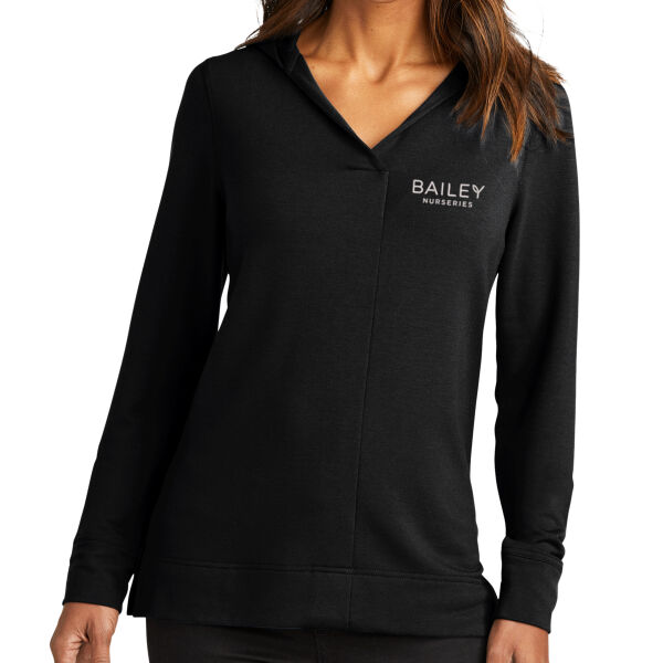Port Authority Ladies Microterry Pullover Hoodie - Embroidered Logo Thumbnail